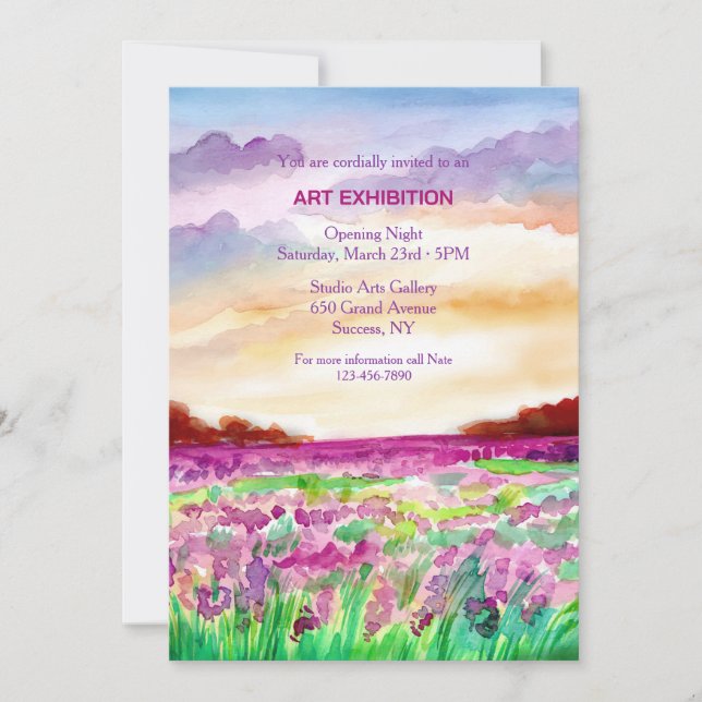 Convites Exposição de Arte (Frente)