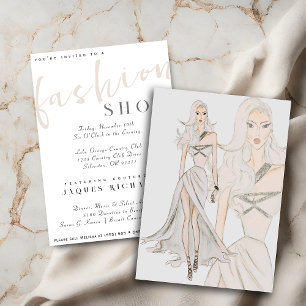 Convites Exposição de Moda de Couture Vogue em Água