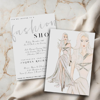 Convites Exposição de Moda de Couture Vogue em Água