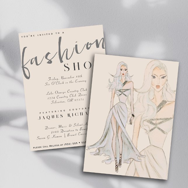 Convites Exposição de Moda de Couture Vogue em Água (Criador carregado)