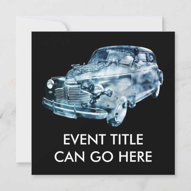 Convites exposição dupla de lavagem de automóveis (Frente)