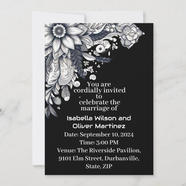 Convites expressão artística impressionista das flores do s (Frente)