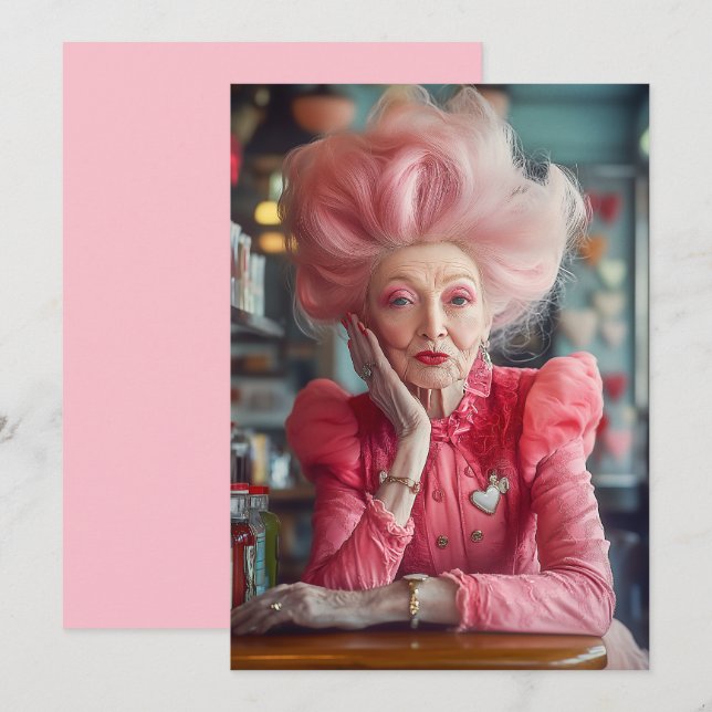 Convites Expressão do Beijo de Eterno Graça a Rosa (Frente/Verso)