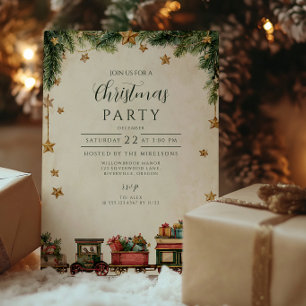 Convites Expresso de Brinquedos Caprichosos de Natal