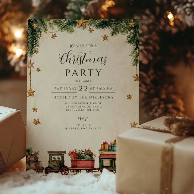 Convites Expresso de Brinquedos Caprichosos de Natal (Criador carregado)