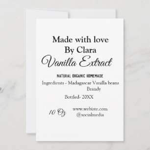 Convites Extrato de baunilha casado adicionar ingredientes 
