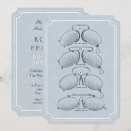 Convites Eyeglasses do vintage da aposentadoria do