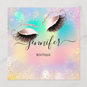 Convites Eyelash Confetti Unicórnio Profissional Holográf