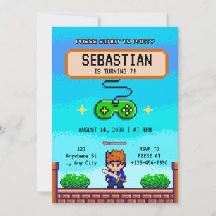 Convites Fã de Arcade Retro Jogo de Vídeo Legal Jogos de Ví