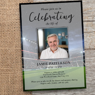 Convites Fã de Jogador de Futebol Celebração da Vida Foto F