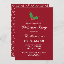 Convites Fa La Festiva Holly Christmas