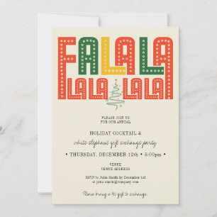 Convites Fa La Red Holiday Cocktail White Elephat Party