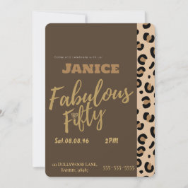Convites Fabolous Cheetah 50º