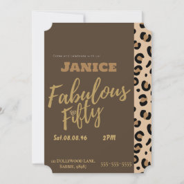 Convites Fabolous Cheetah 50º