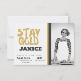 Convites Fabolous Dourado Golden 50º Personalizado
