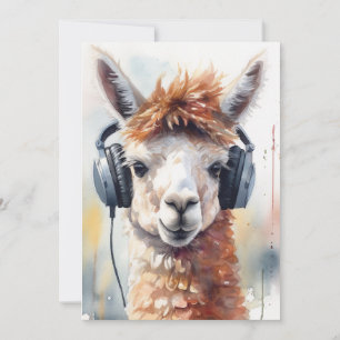 Convites Fábrica de Música Personalizada de Alpaca Headphon