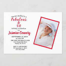 Convites Fabulosa Celebração de 50 Aniversários