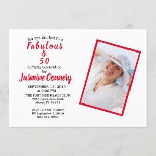 Convites Fabulosa Celebração de 50 Aniversários