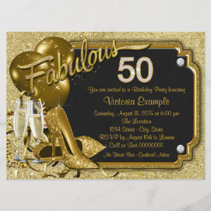 Convites Fabulosa Festa de Aniversário de 50 anos