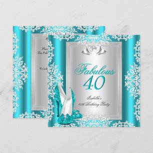 Convites Fabuloso 40 Aniversário de 40 anos Festa Sapatos A