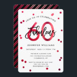 Convites Fabuloso 60º | Festa de aniversário Vermelha Elega<br><div class="desc">Celebre a sua fabulosa 60ª Festa de aniversário com estes convites de festas modernos,  elegantes,  com letras de pincel nas mãos e design vermelho / preto brilhante. A cor de fundo pode ser alterada em "personalizar mais". Parte da coleção "Fabuloso 60º".</div>