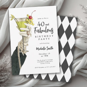 Convites Fabuloso Aniversário de 40 Anos
