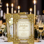 Convites Fabuloso aniversário de 50 Ouros bege Foto<br><div class="desc">Foto: café Elite bege Ouro 50ª Festa de aniversário Dourado, Elegante Branco e Convite para Ornamentados. Moldura de cadarço de pérolas elegante. Qualquer Aniversário da idade. Personalize com seus próprios detalhes e idade. Modelo para qualquer idade de aniversário, 16, 16, 16, Quinceanera 15, 18, 20, 21ruas, 30, 40, 50, 60,...</div>