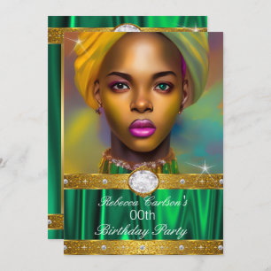 Convites Fabuloso Aniversário Foto Emerald Diamantes