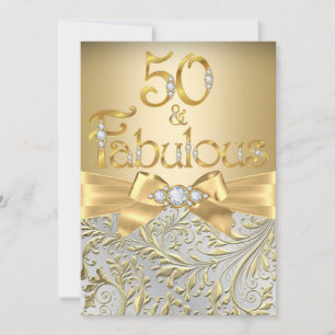 Convites Fabuloso Arco de Diamante Dourado Elegante 50