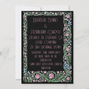 Convites Fabuloso Art Deco Artesanato Estilo Floral Design