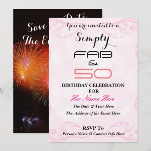 Convites Fabuloso e 50 - simplesmente FAB e 50 -