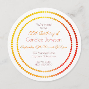 Convites Fabuloso e amarelo branco do vermelho 55