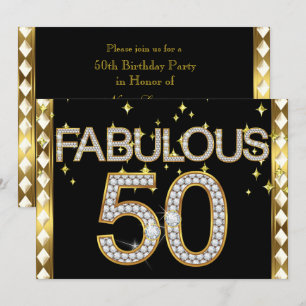Convites Fabuloso Quadro Dourado de Glamour Retro de Hollyw