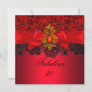 Convites Fabulosos 30 Joias Elegantes Vermelhas e Pretas pa