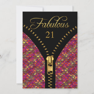 Convites Fabulosos Lantejoulas Rosa Dourado Preto Aniversár
