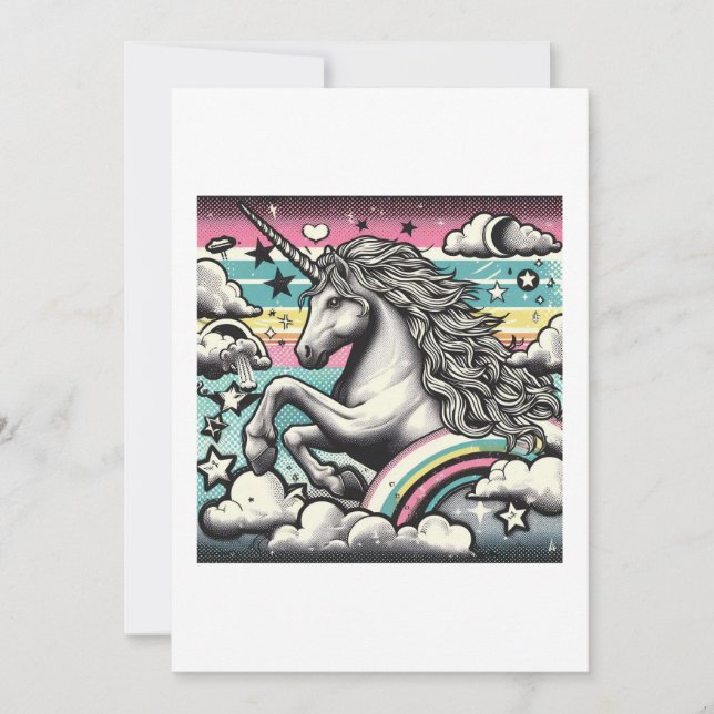 Convites fabulous unicorn (Frente)