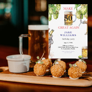 Convites Faça 50 Excelentes novamente Festa de aniversário 