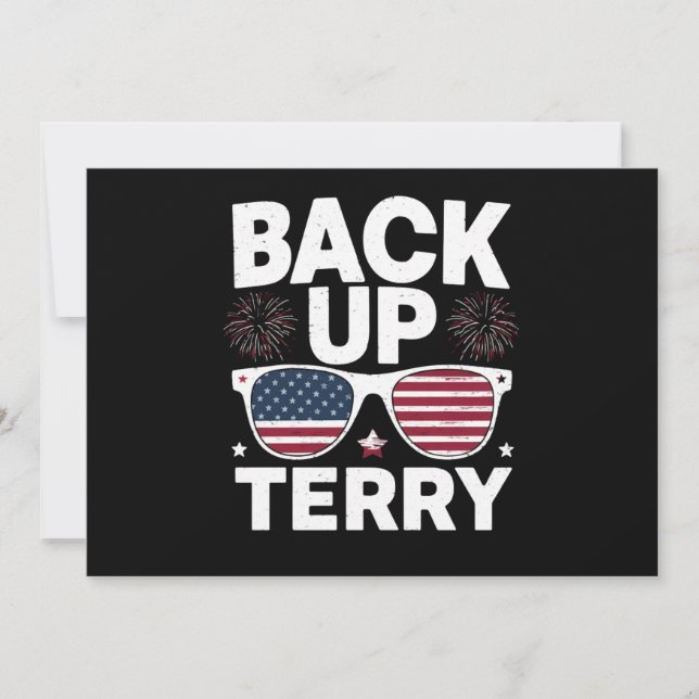 Convites Faça backup de Terry Engraçado 4 de julho do Fogo  (Frente)