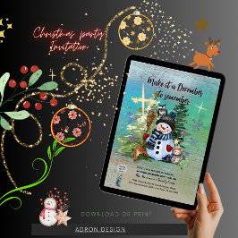 Convites Faça-o em dezembro, lembre-se do azul de Natal