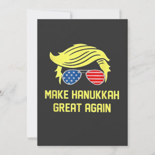 Convites Faça o Hanukkah Grande Novamente Trump Judaico 
