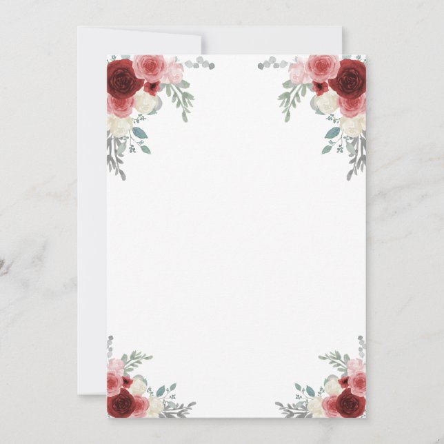 Convites Faça o seu próprio jogo de champanhe Festa Floral (Frente)