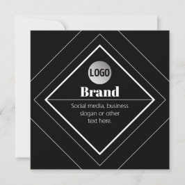 Convites Faça o Upload do Seu Logotipo e Design de Texto Pe