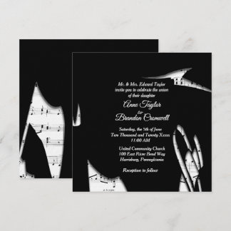 Convites Faça seu dia de casamento cantar um tema musical i