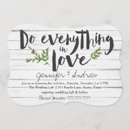 Convites Faça tudo com amor