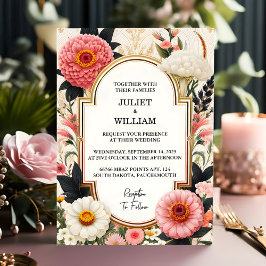 Convites Faça um casamento asiático de drama acrílico e gro