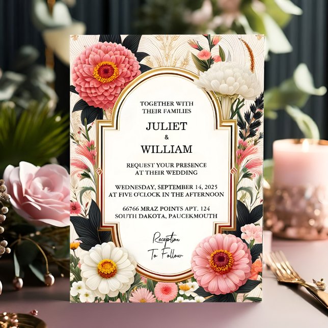 Convites Faça um casamento asiático de drama acrílico e gro (Criador carregado)