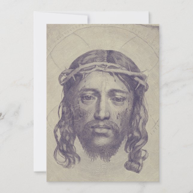 Convites Face de Cristo no Véu de Santa Verónica Sagrada Fa (Frente)