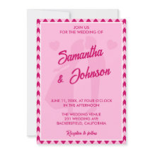 Fachada de casamento moderna em rosa com listras d