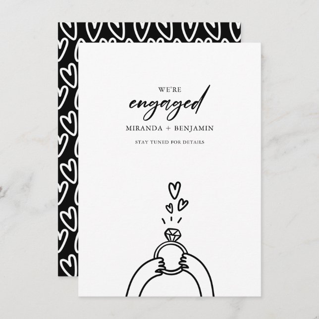 Convites Fácil o lançamento do Noivado (Frente/Verso)