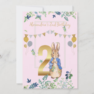 Convites Fácil Personalizar 2º Aniversário Peter o Coelho 